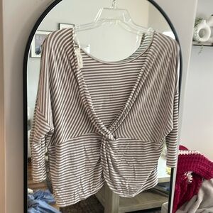 Striped Knotted Shirt